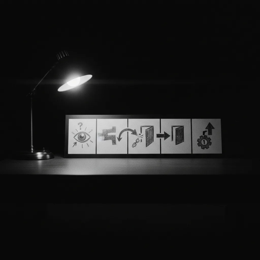 Image corps – Storyboard faceless sur table Image corps – Storyboard faceless sur table