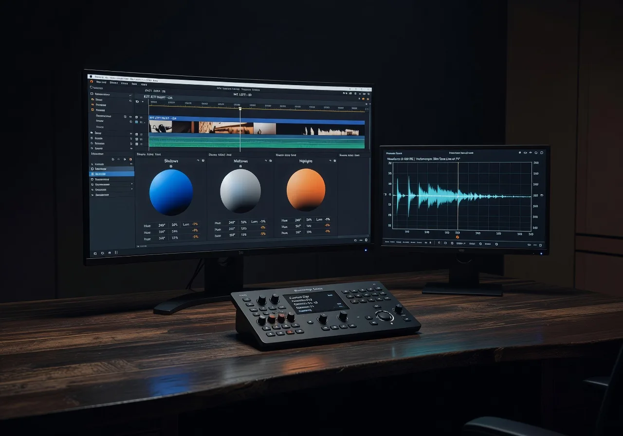Image corps – Interface DaVinci Resolve Color et scopes Image corps – Interface DaVinci Resolve Color et scopes