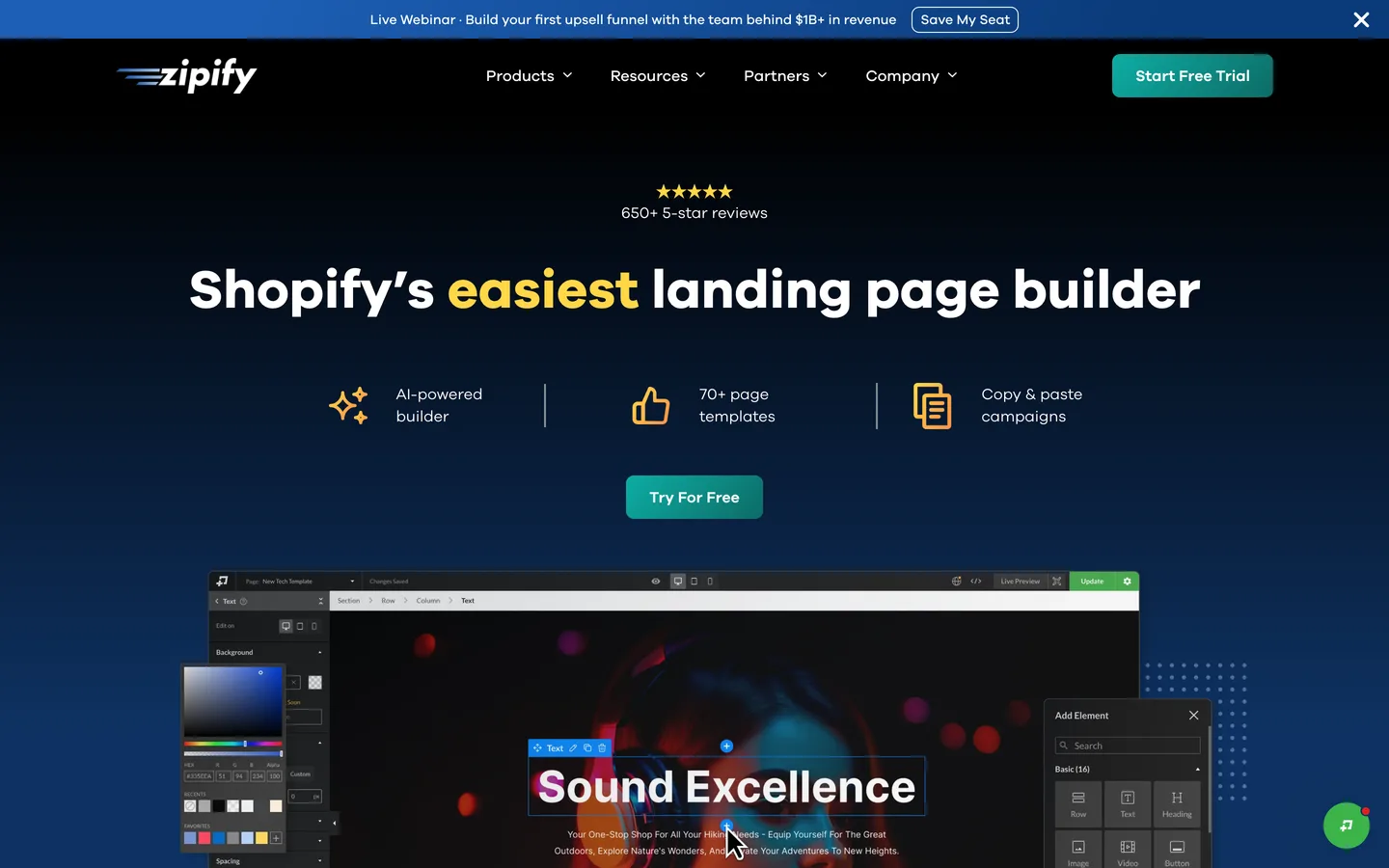 Page tarifs de Zipify (capture) Page tarifs de Zipify (capture)