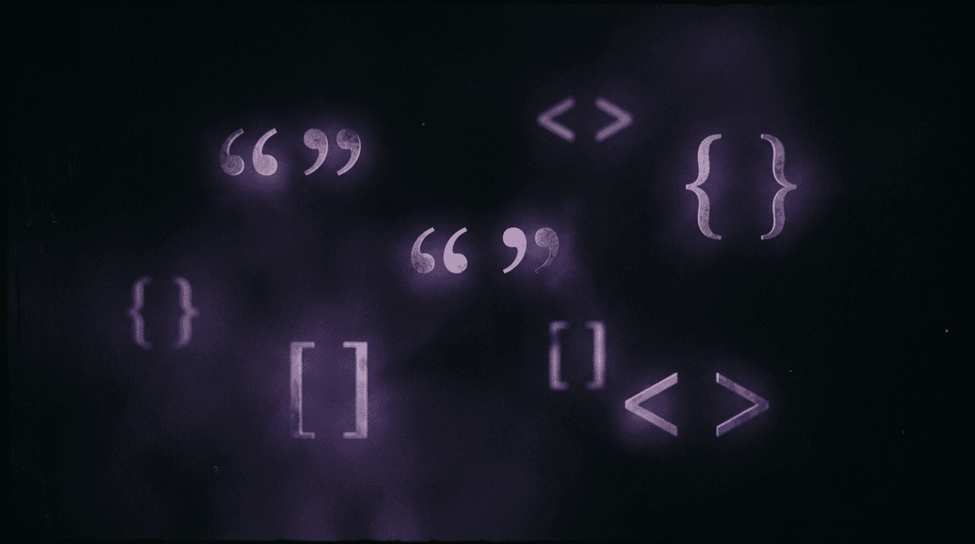LLM : symboles de langage et code sur fond noir