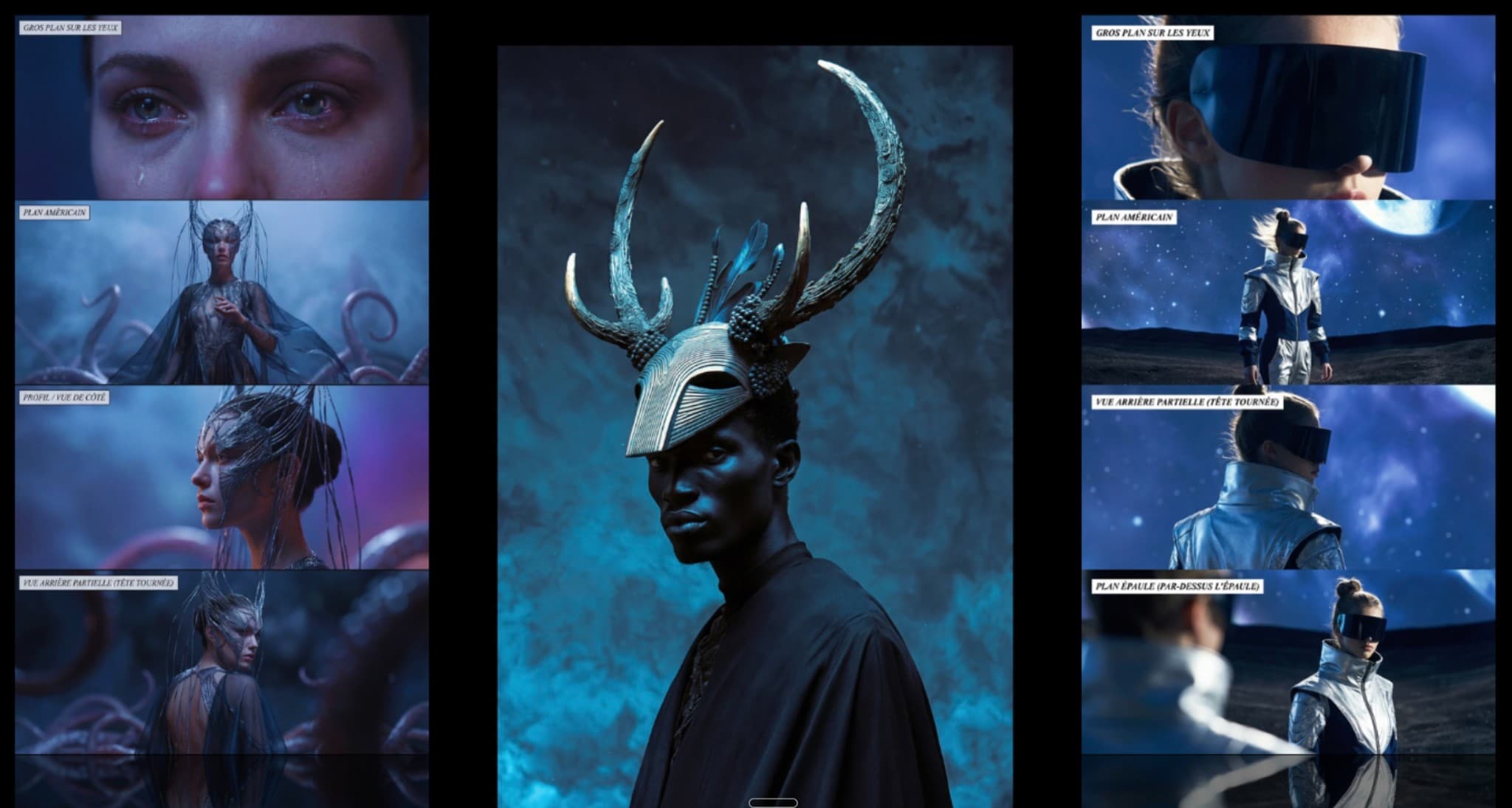 Images IA : exemples de rendus fantasy, portrait et sci-fi