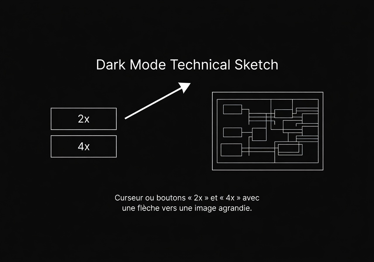 Image corps – Interface upscale avec facteur 2x et 4x Image corps – Interface upscale avec facteur 2x et 4x