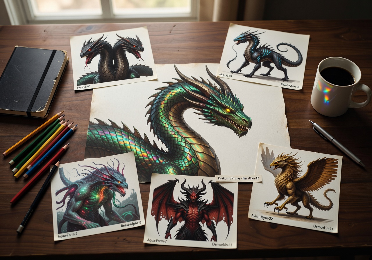 Image corps – Série de créatures hybrides exportées Image corps – Série de créatures hybrides exportées