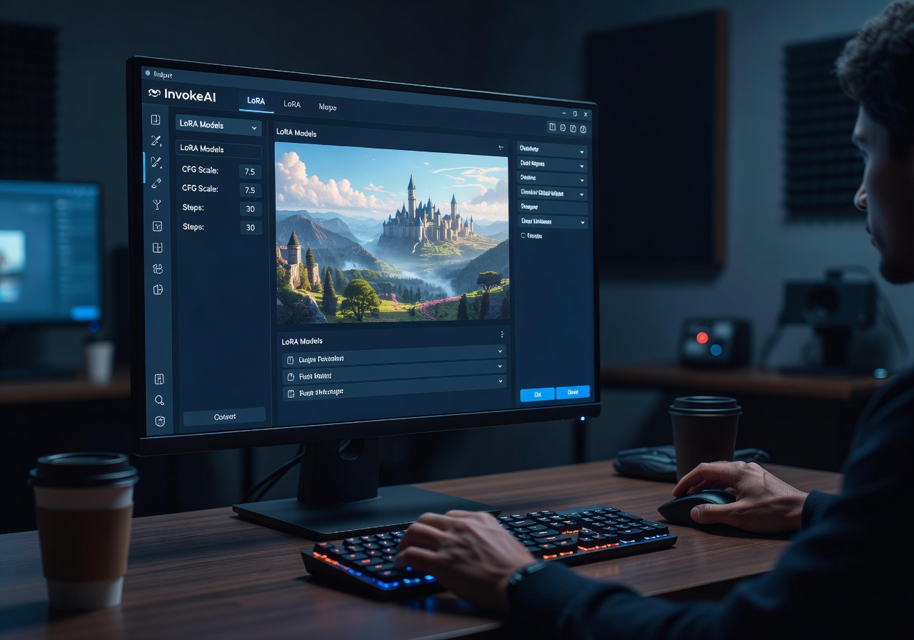 Image corps – InvokeAI avec LoRA chargé Image corps – InvokeAI avec LoRA chargé