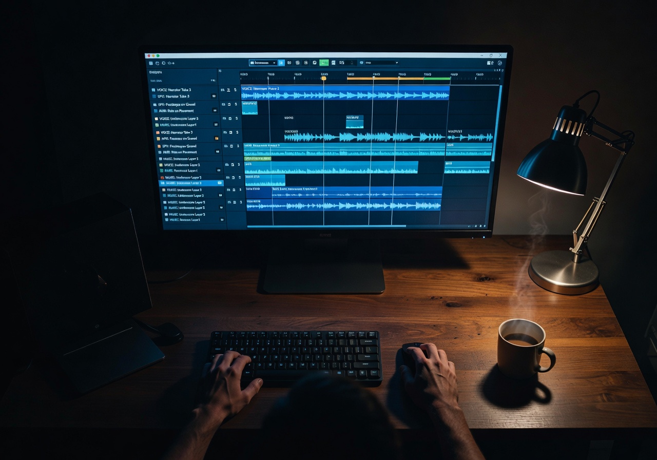 Image corps – Timeline montage avec voix et SFX Image corps – Timeline montage avec voix et SFX