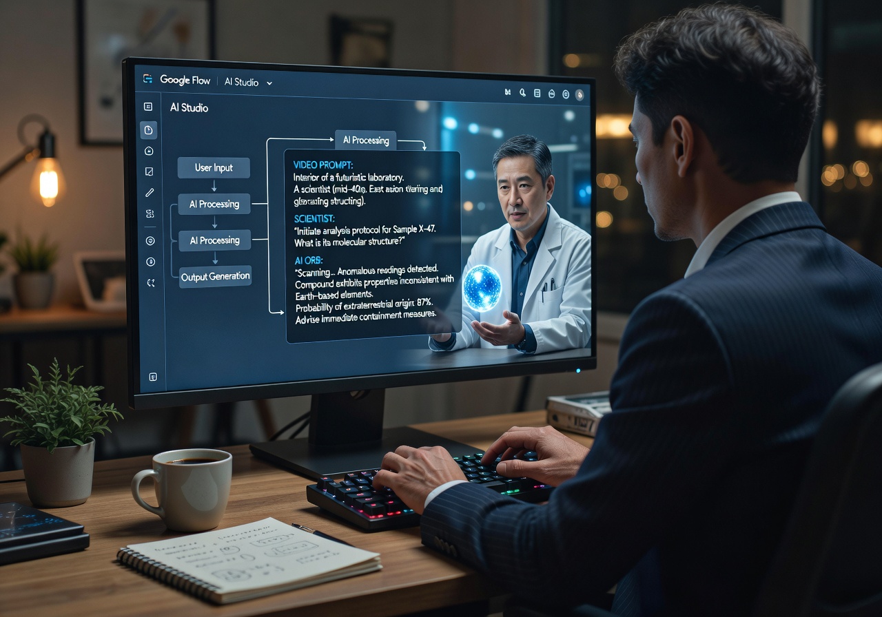 Image corps – Prompt Veo 3.1 avec dialogue et scène Image corps – Prompt Veo 3.1 avec dialogue et scène