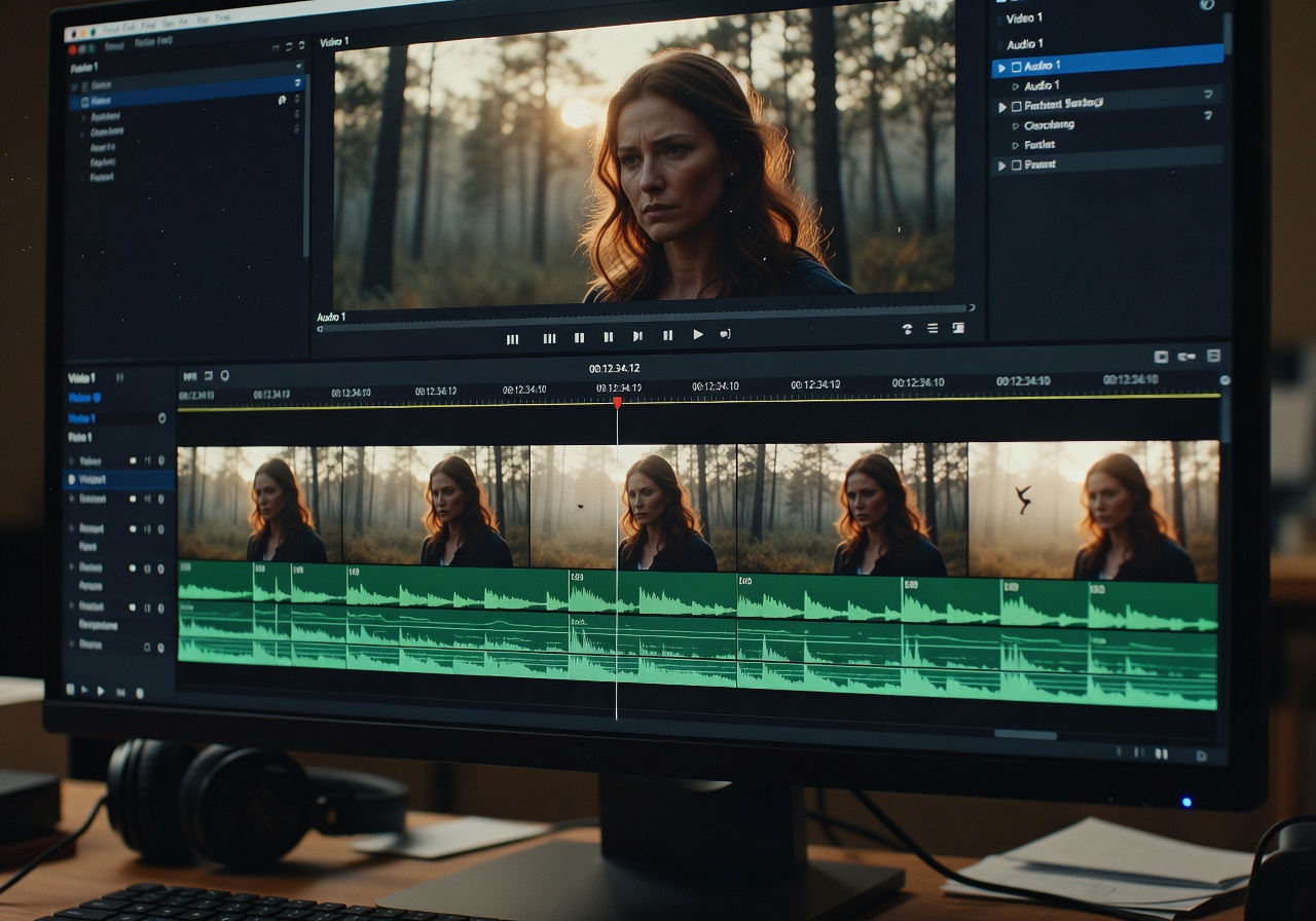 Image corps – Timeline vidéo avec piste audio native Veo Image corps – Timeline vidéo avec piste audio native Veo