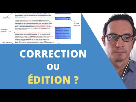 Différences entre les services de Relecture/Correction (Proofreading) et d'Édition (Editing)