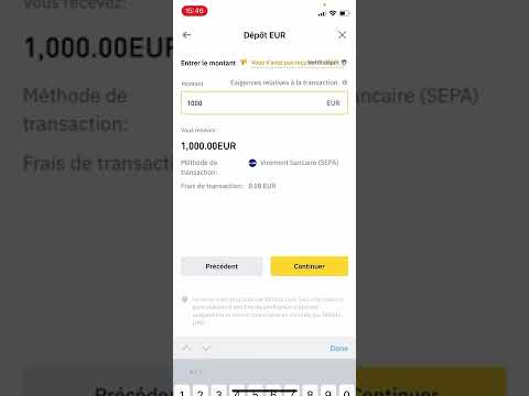 Tuto - Comment faire un virement SEPA sur Binance (depuis l’appli).