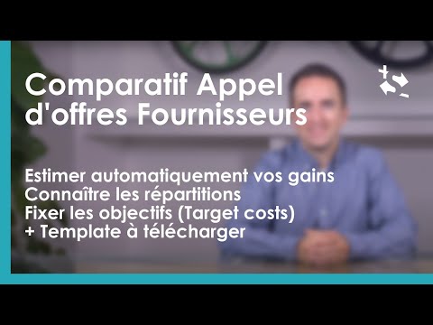 Comparer des offres fournisseurs sur Excel (Template à télécharger)