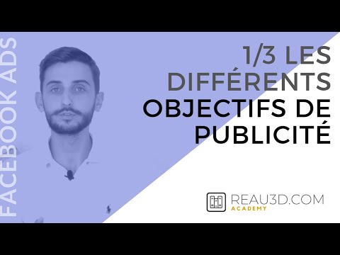 1/3 Les différents objectifs de publicité Facebook