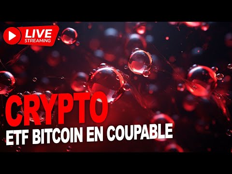 Crypto monnaie ça crash - ETF Bitcoin en coupable ? Explication ! LIVE