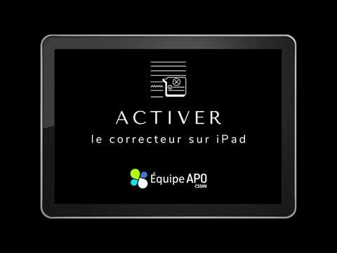 Activer le correcteur orthographique sur iPad