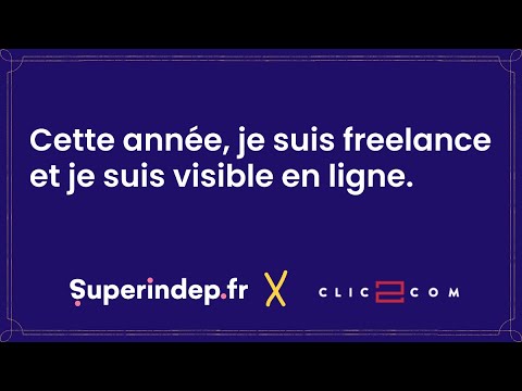 Cette année, je suis freelance et je suis visible en ligne.