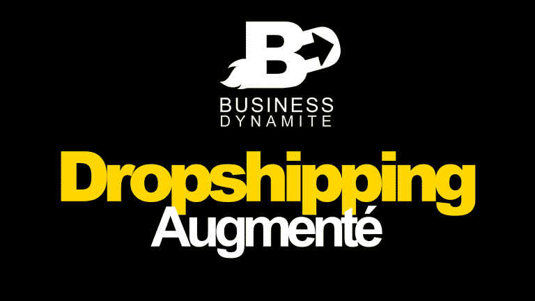 Dropshipping augmenté : Que représente ce type de dropshipping ? 4 On retrouve une image qui parle du dropshipping augmenté. Avec un fond noir et une écriture dorée, on observe quelqu'un en train de faire du dropshipping augmenté et d'en donner la définition.