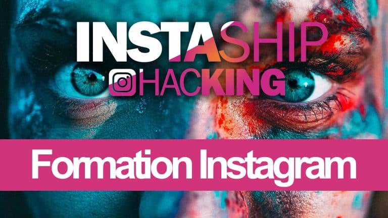 formation instagram - classement 2025 des meilleures 7 On retrouve le logo de la formation instashiphacking qui est une formation instagram sur un fond rose et bleu. C'est une formation pour apprendre à utiliser instagram avec des trucs et astuces.