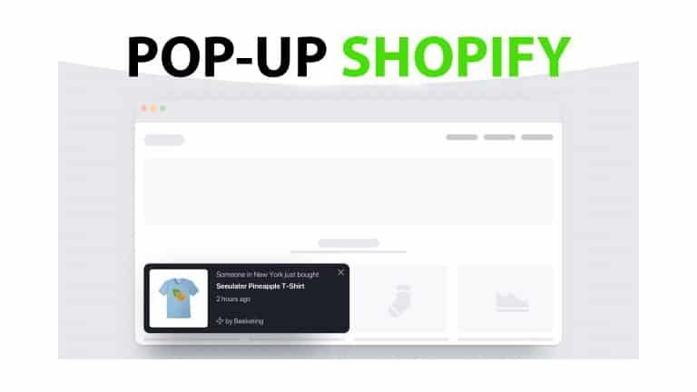 Exemple d'une application de pop up sur shopify pour ofrir des codes discount cadeau, récupérer des mails ou montrer les dernières ventes.