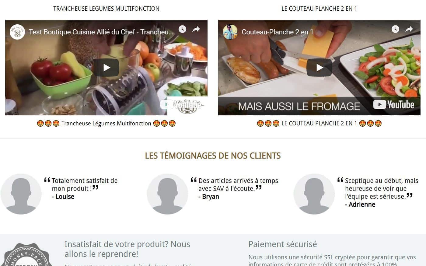 Exemple d'une boutique de dropshipping qui permet de vendre des produits d'aliexpress.
