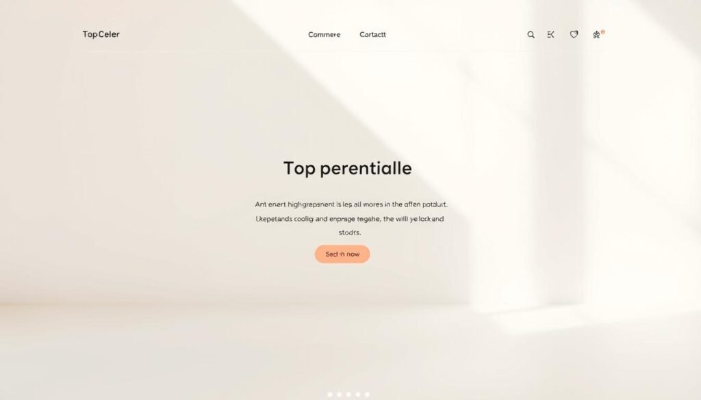 A clean, minimalist e-commerce website layout with a focus on simplicity and clarity. The foreground features a large, high-quality product image displayed prominently, capturing the attention of the viewer. The middle ground showcases a concise and easy-to-read product description, using a modern sans-serif font in a muted color palette. The background is a soft, neutral tone, creating a calming and inviting atmosphere that allows the product to stand out. The overall composition is balanced and visually appealing, with plenty of white space to prevent the page from feeling cluttered or overwhelming. Lighting is natural and diffused, creating a warm, welcoming ambiance.
