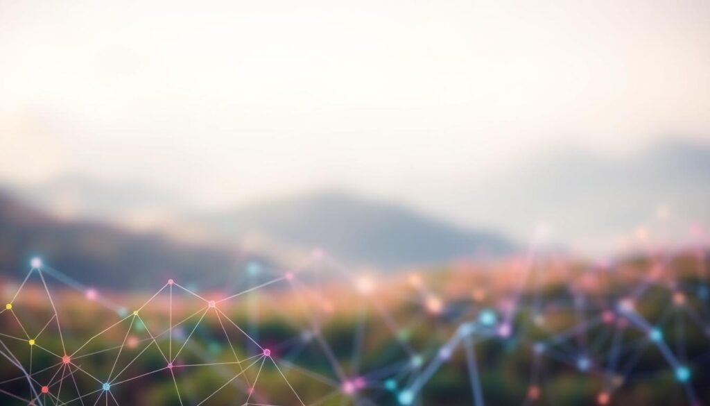 A serene and ethereal depiction of the principles of GDPR and AI, captured in a vibrant, abstract landscape. The foreground features interconnected geometric shapes and fluid lines, representing the interplay between data protection regulations and artificial intelligence. The middle ground showcases a prismatic array of colors, symbolizing the nuanced balance between innovation and compliance. In the background, a soft, hazy atmosphere sets the mood, evoking a sense of contemplation and thoughtful exploration of this critical intersection. Soft lighting and a dreamlike perspective add a sense of depth and dimension, inviting the viewer to ponder the delicate harmonies at play.