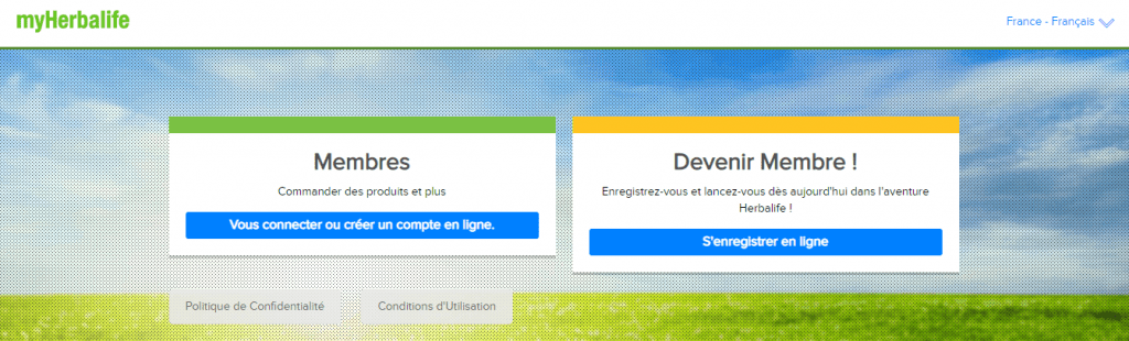Herbalife Nutrition - Processus d'inscription