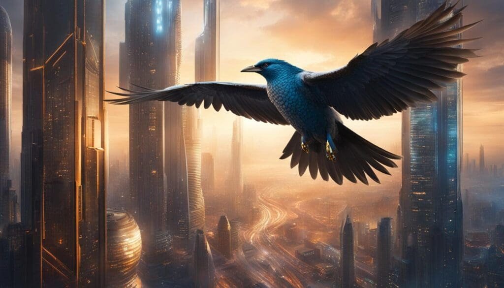 Image d'un chat volant dans le ciel