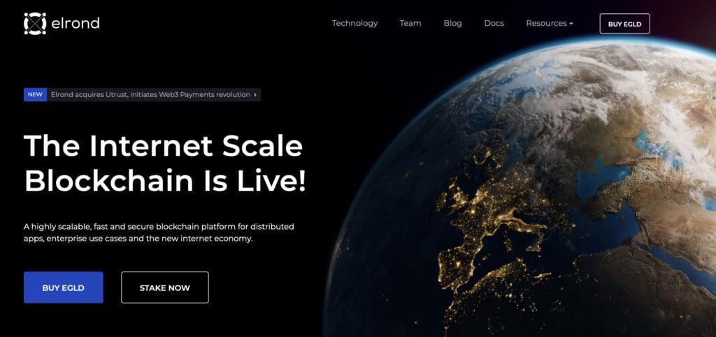 Elrond, la crypto monnaie du futur.