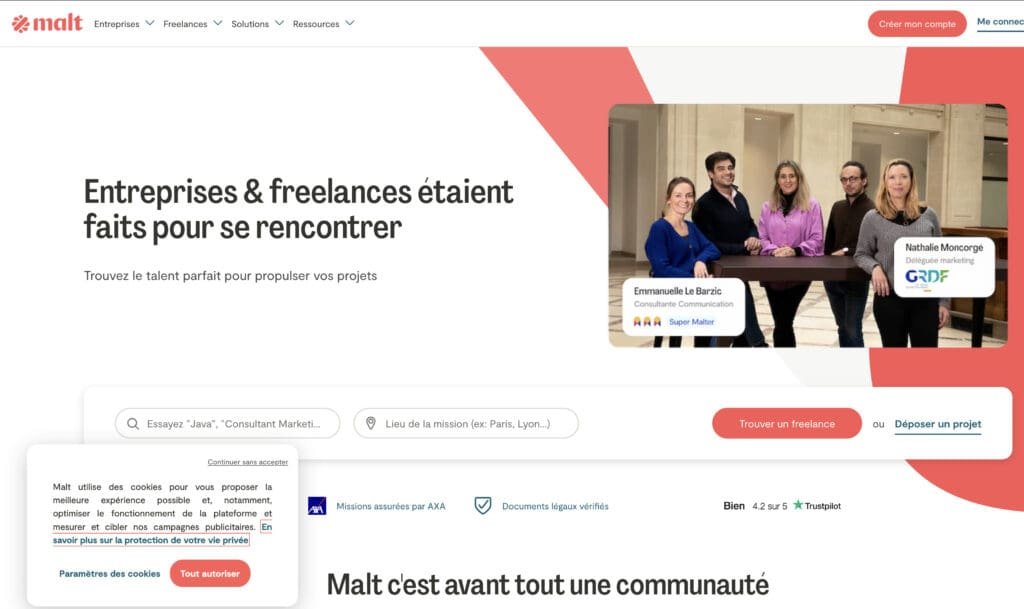 MALT - Vendez vos services sur la plateforme de freelance 1 Screenshot 2023 08 19 at 18.40.51