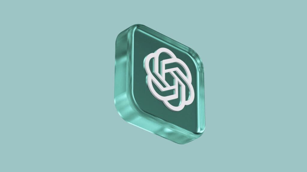 Un logo aux couleurs vertes et blanches sur fond bleu.