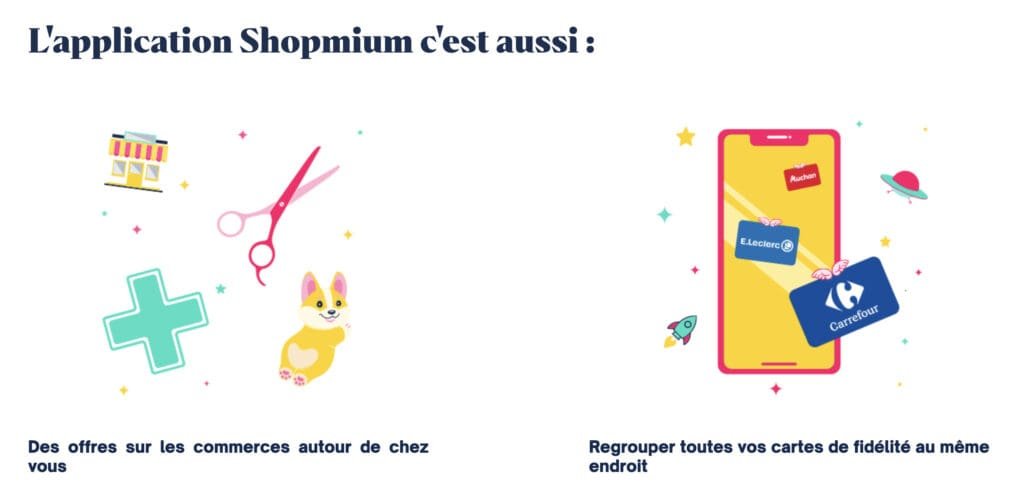 Application Shopmium rembourse les cours avec cashback.