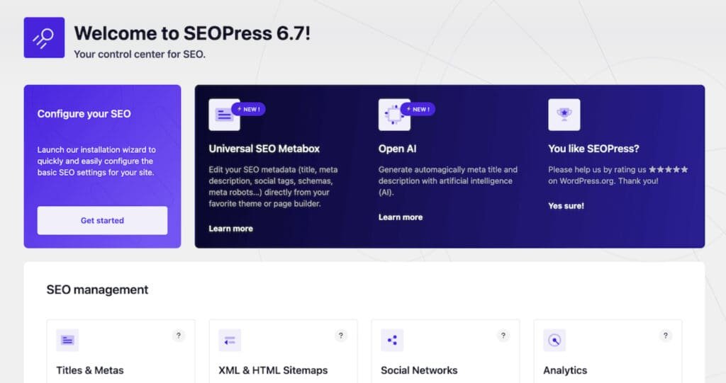 Générer les méta titre et description avec SeoPress 7.