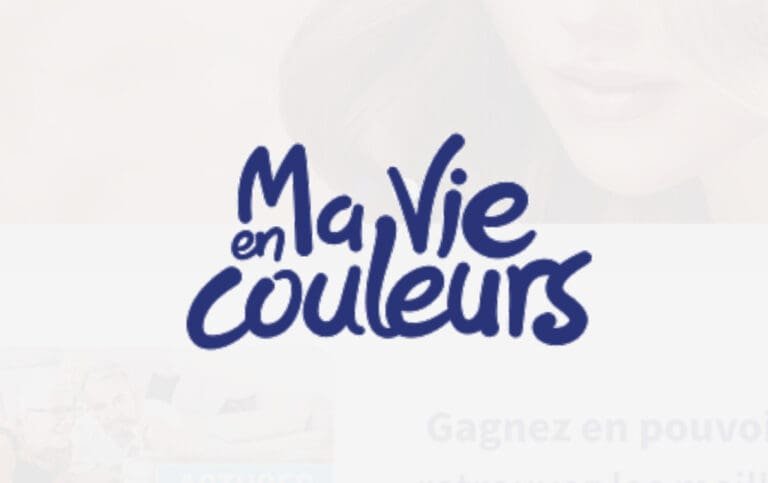 Le logo de Ma vie en couleurs avec des coupons et des bons de réductions.
