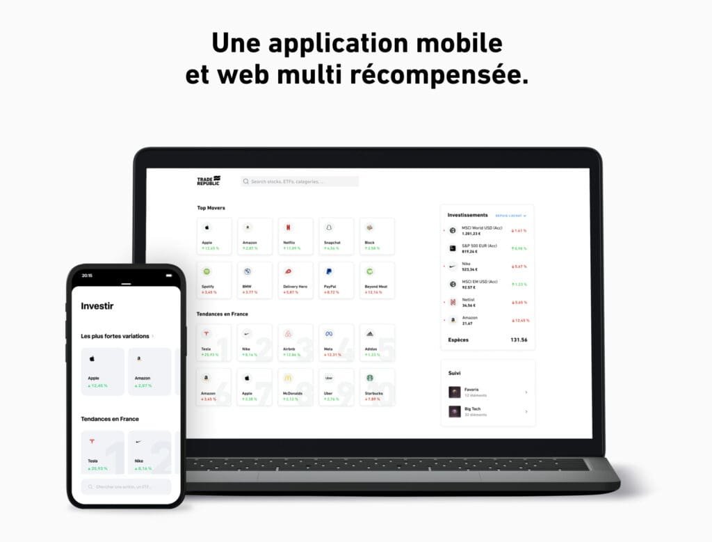 Trade Republic Avis : investissez, dépensez et épargnez facilement 2 Une application mobile et web pour booster vos finances en avec des actions en Bourse.