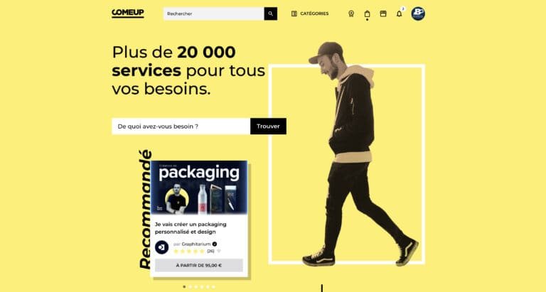 Un site Web présentant des services indépendants.