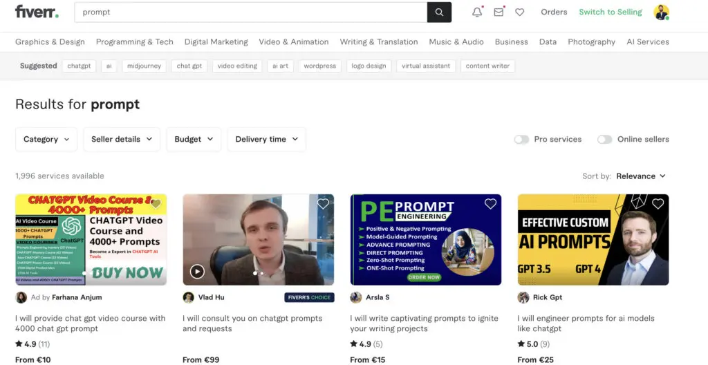Prompt d'intelligence artificielle : la révolution en productivité 4 Screenshot 2023 09 21 at 12.18.49