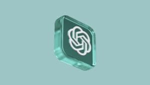 Un logo vert et blanc sur fond bleu avec des alternatives en français.