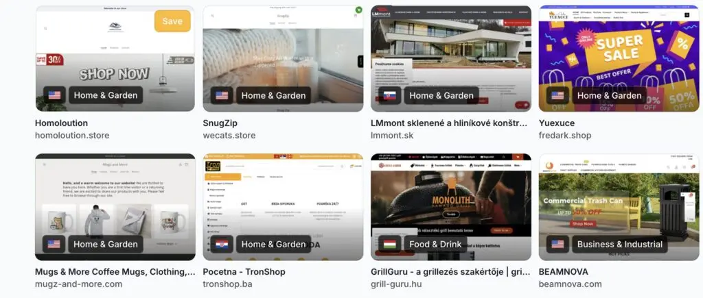 Minéa Avis - Outil pour Trouver des produits winners en dropshipping 4 Des exemples des boutiques de dropshipping qui fonctionnent et proposent le produit.