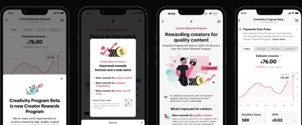 Calculatrice d'Argent TikTok en ligne: Maximisez vos Gains 6 Capture d'écran du programme créateur de tiktok qui permet de gagner de l'argent.