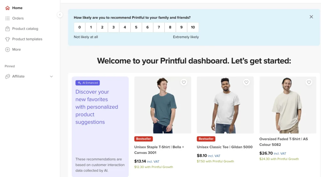 Printful Avis - Le meilleur service de print on demand 1 Le site printful et des produits en impression à la demande.