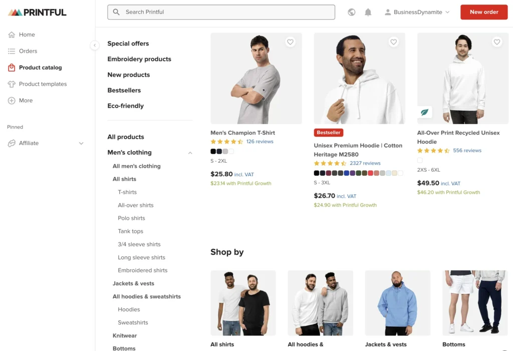 Printful Avis - Le meilleur service de print on demand 3 Printful et ses offres sur son site internet.