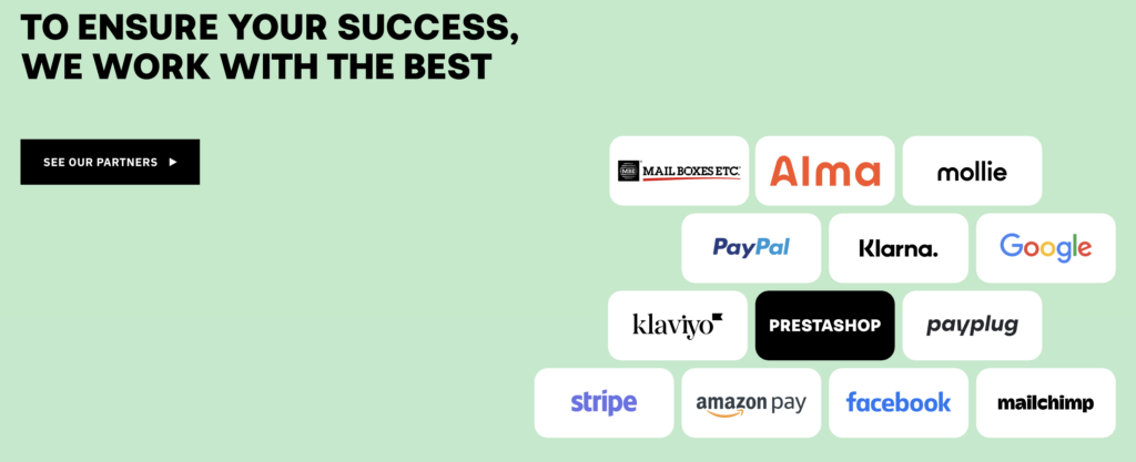 Prestashop Avis 2025 : Faut-il miser sur ce CMS e-commerce ? 2 Les partenaires et intégrations de Prestashop.