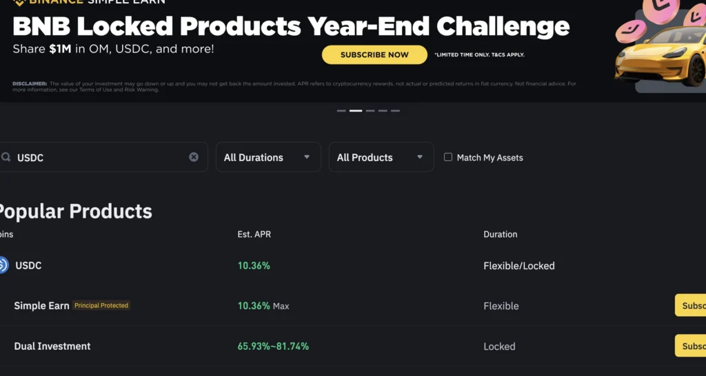 Binance Avis 2025 : la plateforme crypto la plus sûre au monde 6 Un comparatif des yearn et earn de binance.