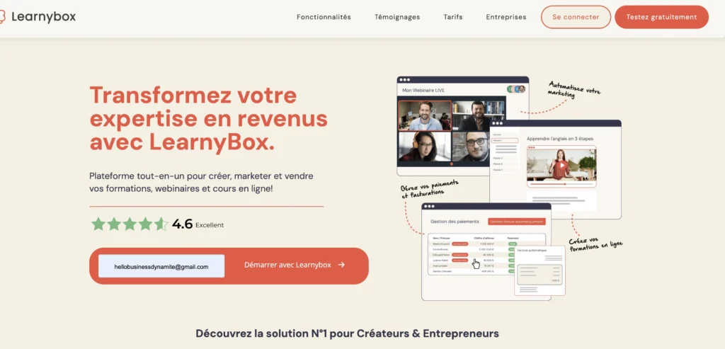 learnybox : avis 2025 - héberger une formation sans prise de tête 1 L'interface de Learnybox