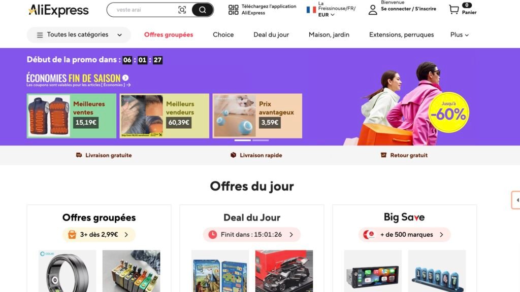 Dropshipping AliExpress : Tout ce qu’il faut savoir pour ton e-commerce 1 Le site aliexpress.