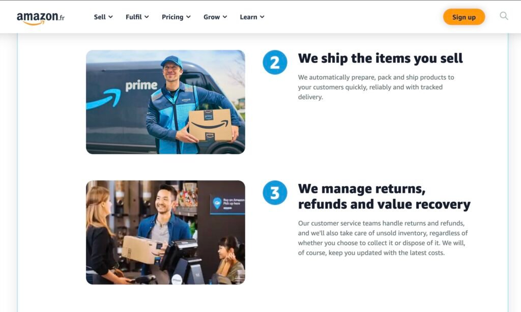 Amazon FBA : Guide complet 2025 pour réussir 2 Les services proposés par amazon FBA.