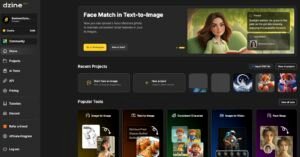 Dzine ia, l'interface