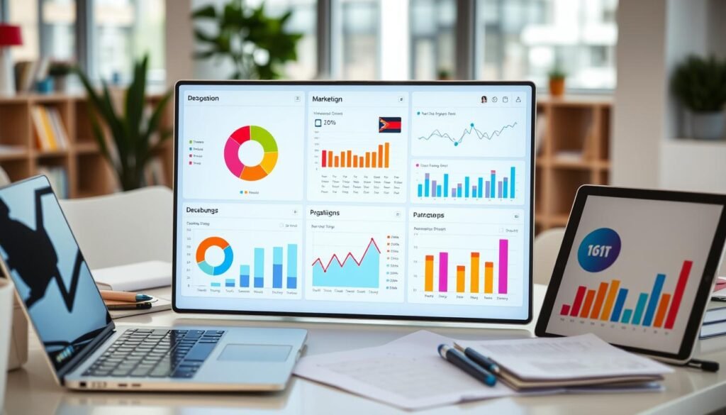 composition tableau de bord marketing