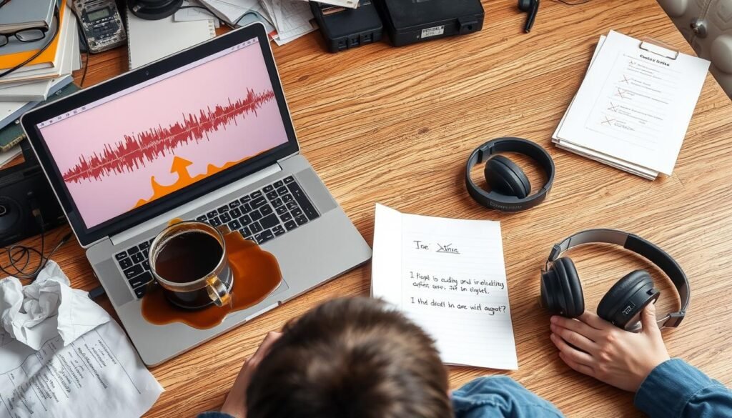 erreurs transcription audio