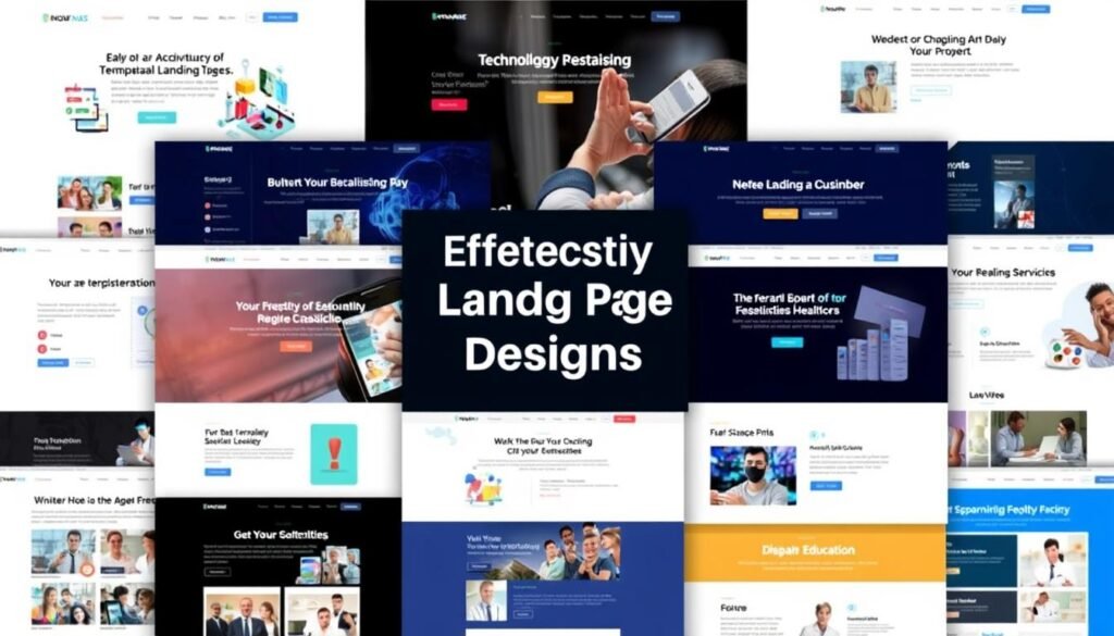 exemples landing pages secteurs