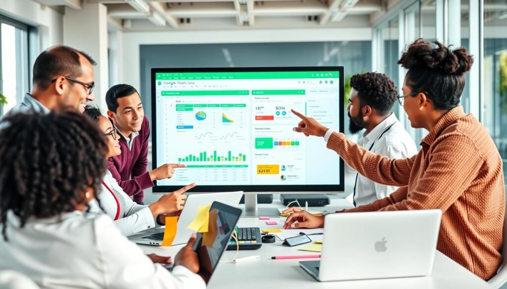 fonctionnalités de collaboration Google Sheets